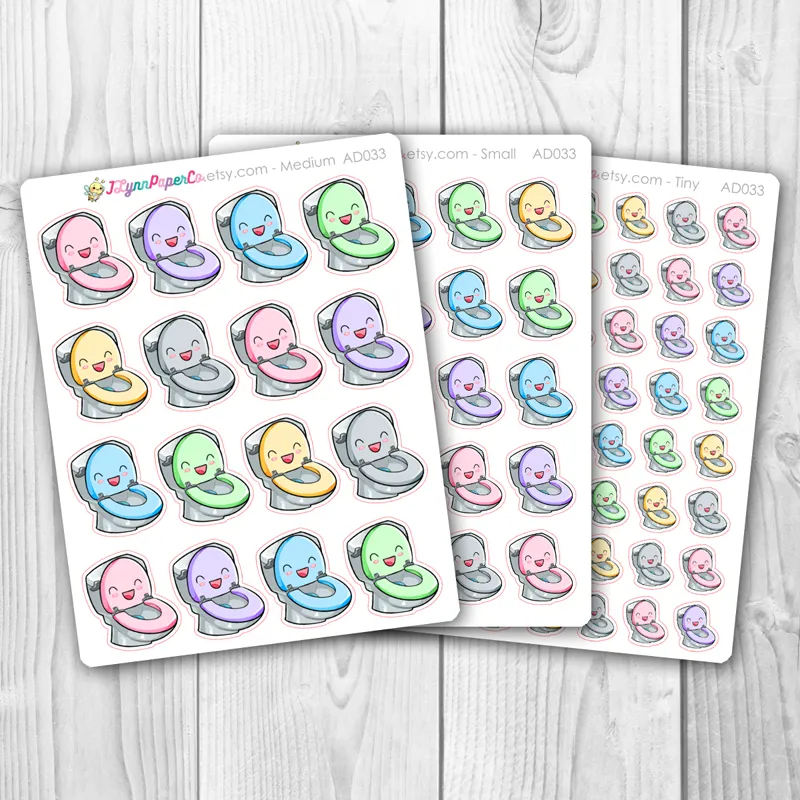 Kawaii Toilet Stickers | AD033