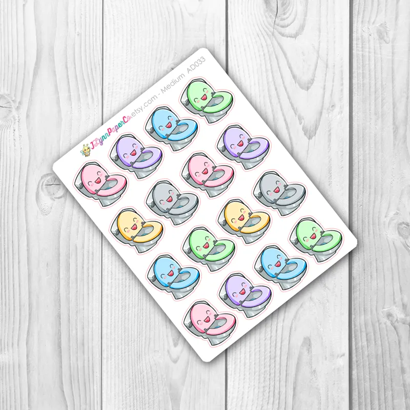 Kawaii Toilet Stickers | AD033