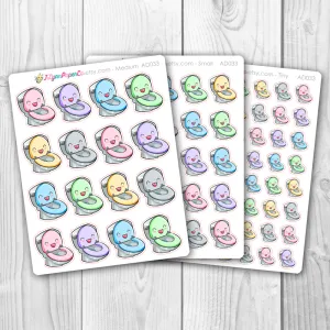 Kawaii Toilet Stickers | AD033