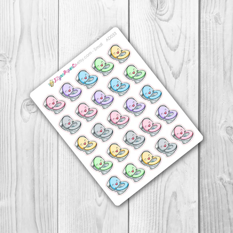 Kawaii Toilet Stickers | AD033