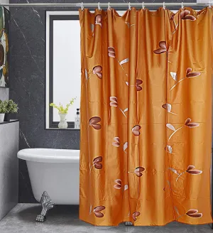 Kuber Industries Shower Curtain & Bathmat Set | Non-Slip Bath mats for Bathroom | Easy-Slide Curtains | Polyester Curtain or Bathmat for Bath Décor | XTL348-3T | 9 Pcs Set | Multicolor