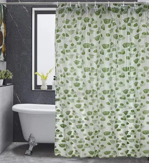 Kuber Industries Shower Curtain & Bathmat Set | Non-Slip Bath mats for Bathroom | Easy-Slide Curtains | Polyester Curtain or Bathmat for Bath Décor | YX0028-3T | 15 Pcs Set | Multicolor