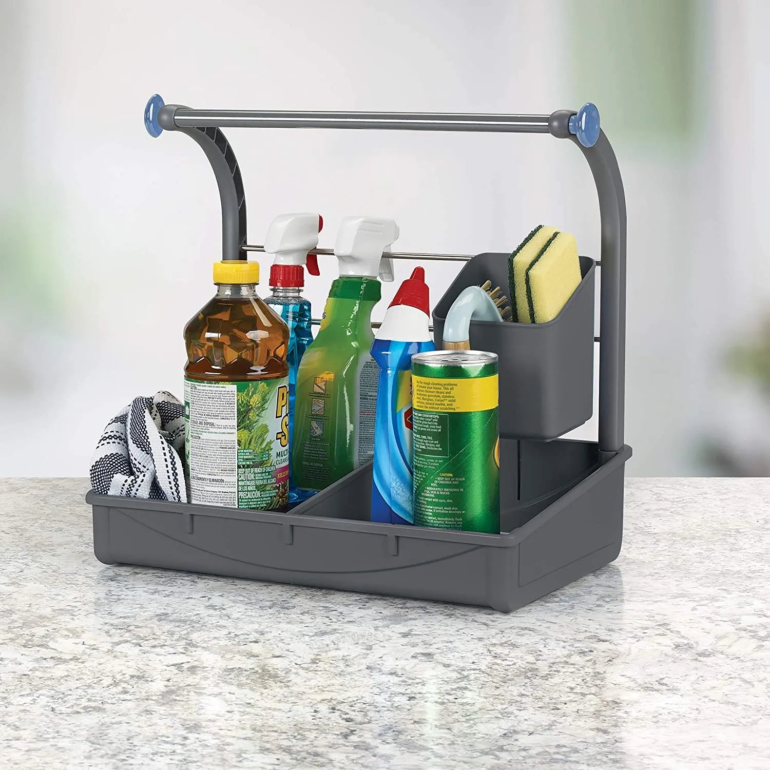 Polder Under Sink Cleaning Supplies Organizer/Storage Caddy (Gray)
