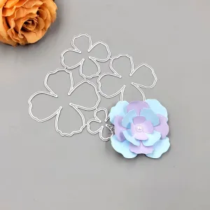 Printable Heaven Large Cutting Die -  4 Petal Flowers (4pcs) (F002)