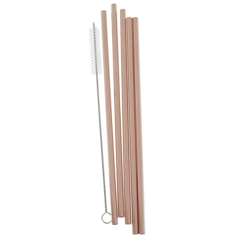 ROSE GOLD STAINLESS STEEL STRAWS