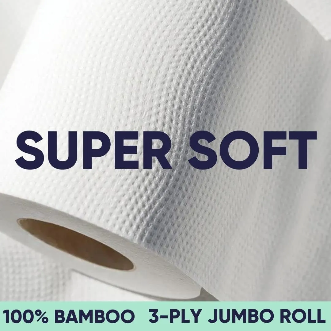 Toilet Paper, Environmentally-Friendly 3-ply, 300 Sheets Per Roll, PFAs Free, FSC Certified, Plastic & Chemical Free